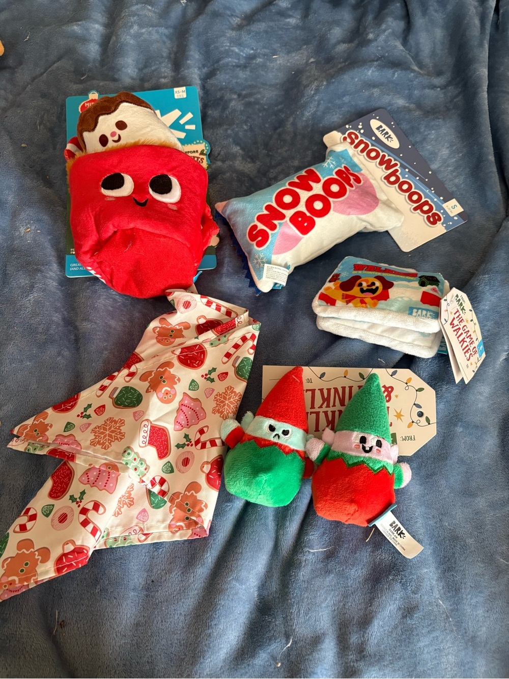 Dig Holiday Plush Elf Toy Set - Red & Green with Bandanna